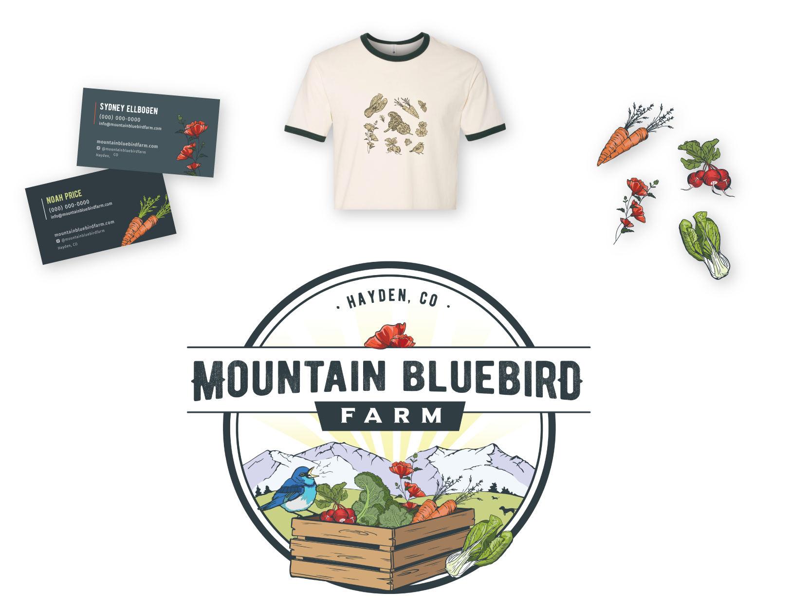 Ellbo_Branding_Identity Mountain Bluebird Farm branding & identity elements
